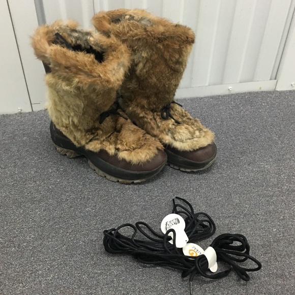 rabbit fur boots women's shoes